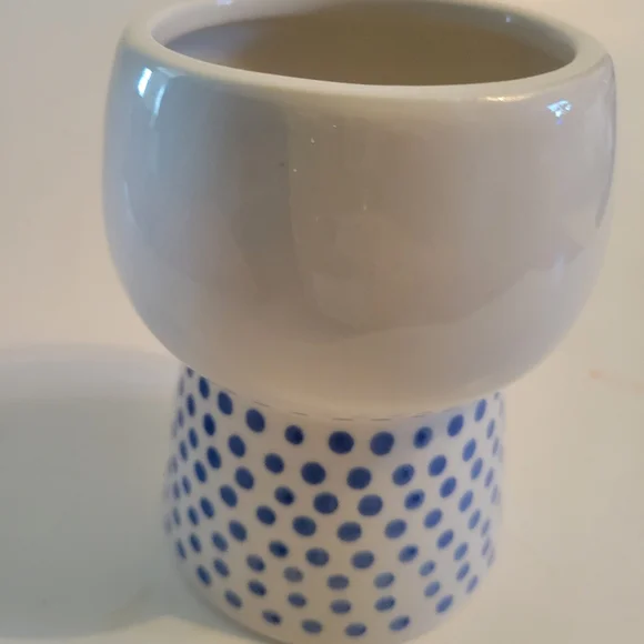 Opalhouse Blue Polka Dot Face Ceramic Vase - Picture 5 of 8